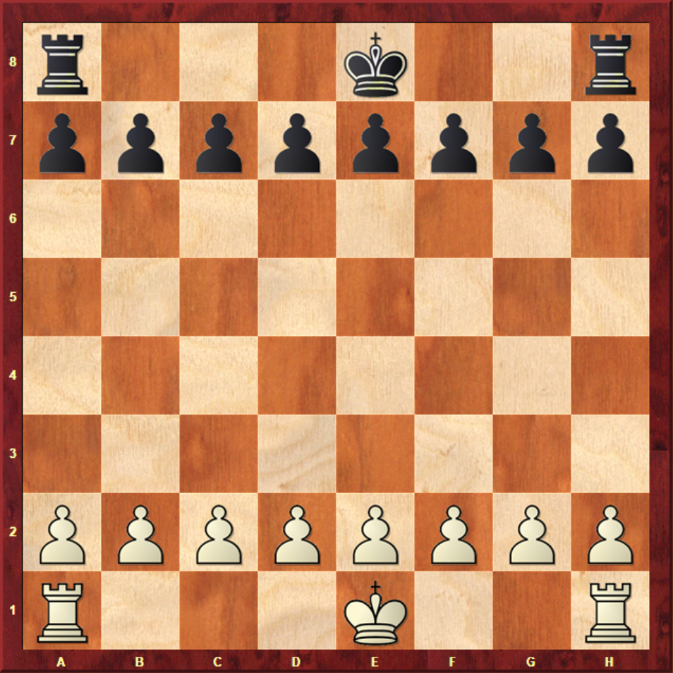Klasické šachy – pozice před rošádou